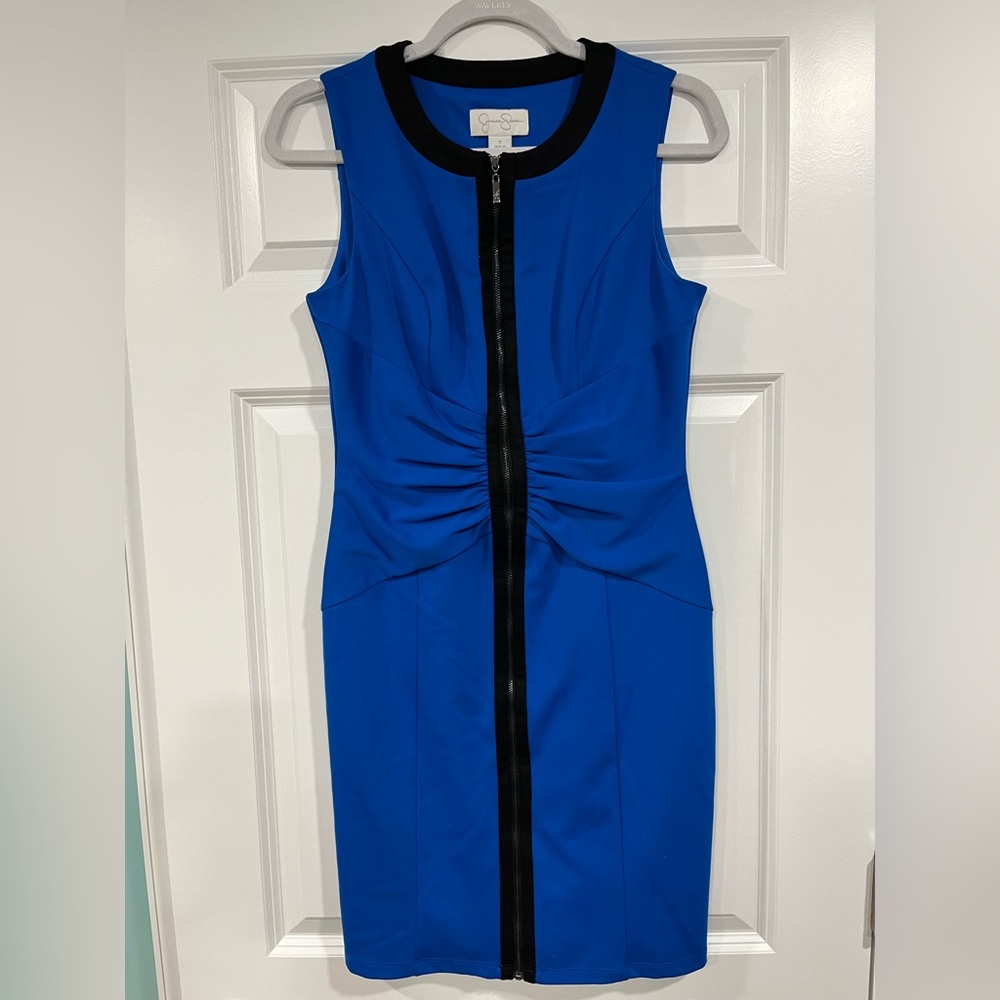 Jessica Simpson Royal Blue Mini Dress with Black Accents
